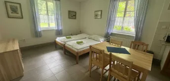 Čtyřlůžkový pokoj o dvou místnostech