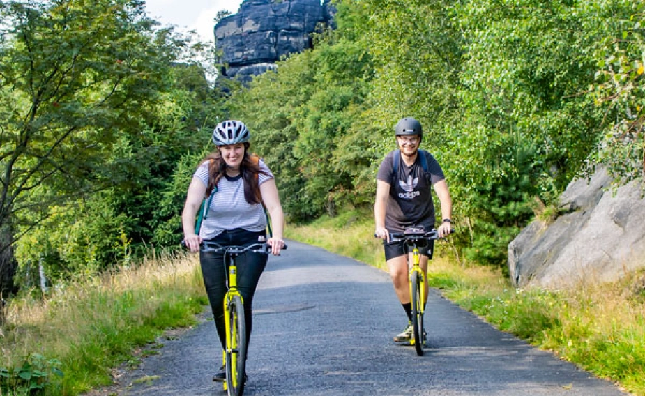 Sjezd na koloběžkách z Tisé do Děčína