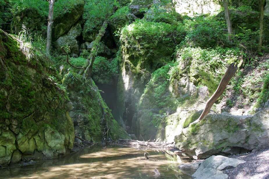 Foto: místo propadání Jedovnického potoka