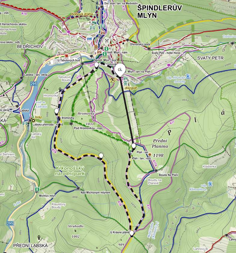 cesta stopare v krkonosich